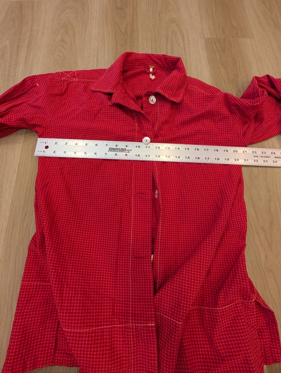 Free People Arlo Red Plaid Set Button Blouse And Mini Dress Size S - Picture 7 of 14